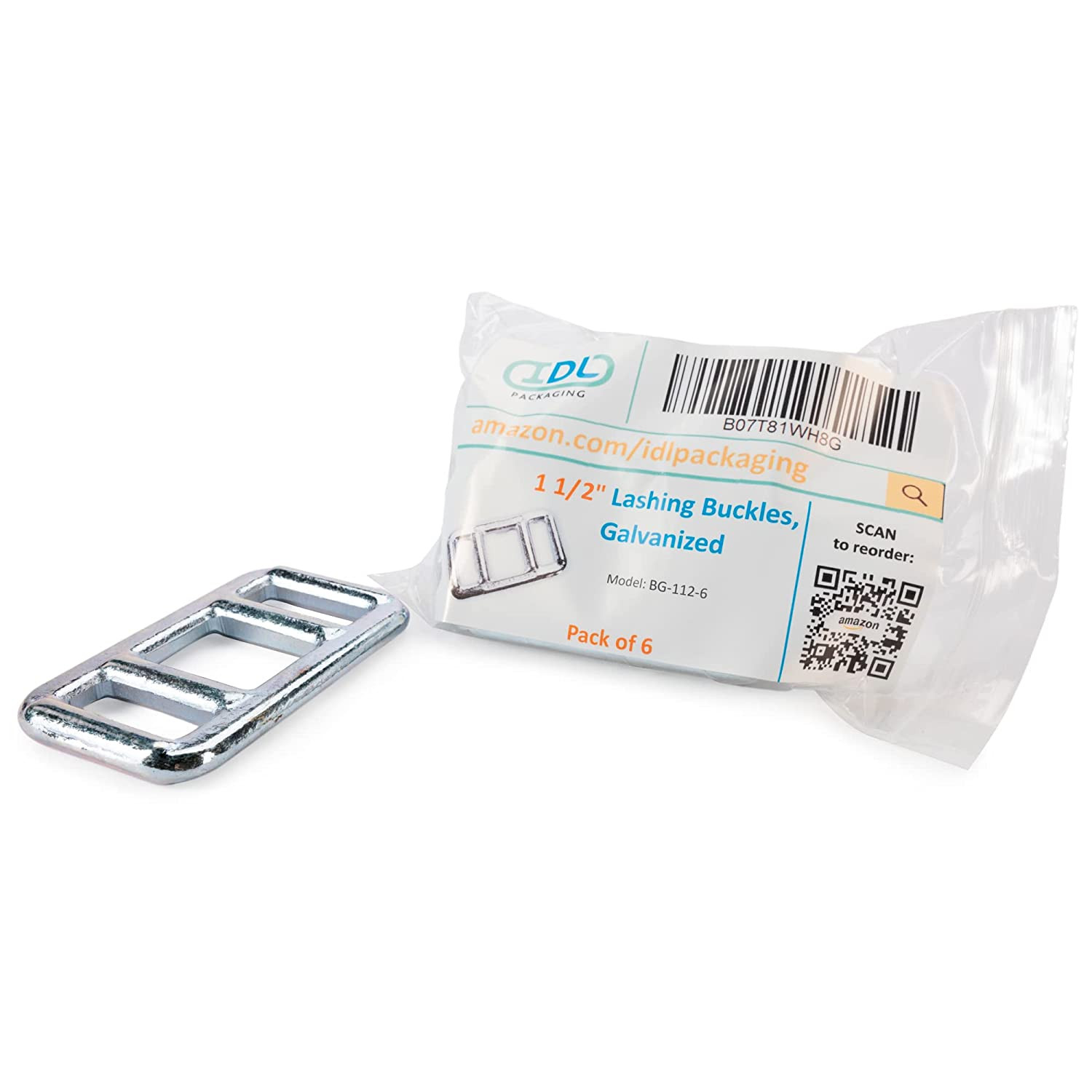 1 1/2" Galvanized Buckles for Woven Cord Lashing up to 1 5/8" Width 2